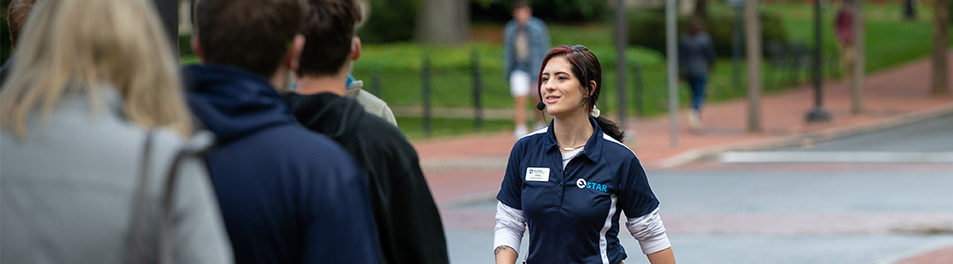 Penn State College of Engineering On-Campus Visit: Penn State Engineering student tour guide providing campus tour through central campus. 